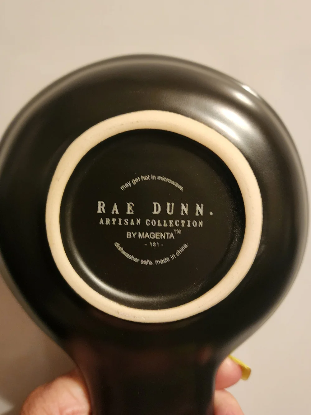Rae Dunn Halloween Black 'BOO' Ceramic Spoon Rest